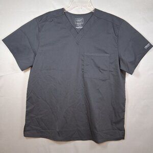 Cherokee Workwear Revolution  Unisex Dark Grey Size Large Scrub Top